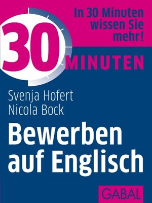 cover image of 30 Minuten Bewerben auf Englisch
